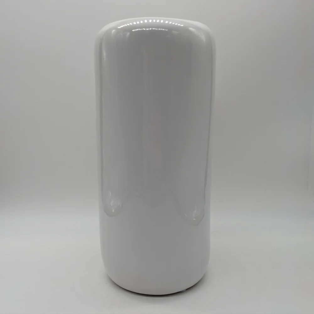 Kya Home Decor white gold flower petal large ceramic vase